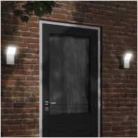 Utomhusvägglampor LED 2 st vit gjuten aluminium vidaXL