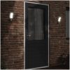 Utomhusvägglampor LED med sensorer 2 st svart gjuten aluminium vidaXL – miniatyr 3