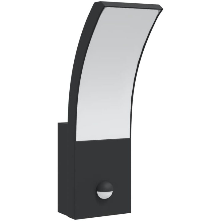 Utomhusvägglampor LED med sensorer 2 st svart gjuten aluminium vidaXL – bild 4