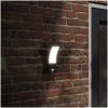 Utomhusvägglampor LED med sensorer 2 st svart gjuten aluminium vidaXL – miniatyr 1