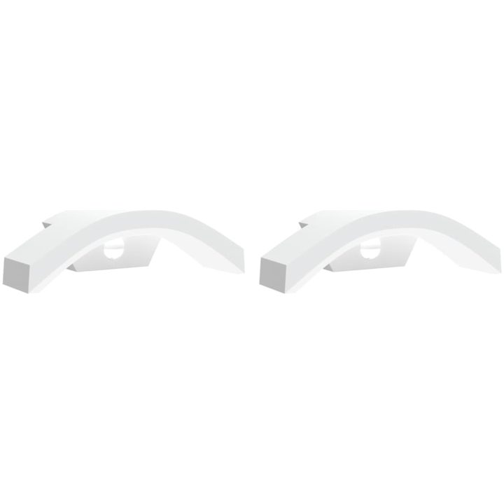 Utomhusvägglampor LED med sensorer 2 st vit gjuten aluminium vidaXL – bild 2