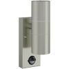 utomhusvägglampor med sensor 2 delar Silver rostfritt stål IP44 vidaXL Medium – miniatyr 4