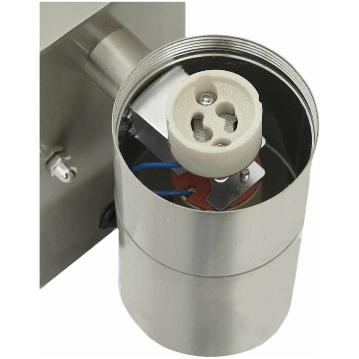 utomhusvägglampor med sensor 2 delar Silver rostfritt stål IP44 vidaXL Medium – bild 9