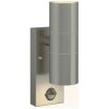 utomhusvägglampor med sensor 2 delar Silver rostfritt stål IP44 vidaXL Medium – miniatyr 10