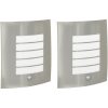 Utomhusvägglampor med Sensor 2 st Silver Rostfritt Stål IP44 vidaXL Medium – miniatyr 2
