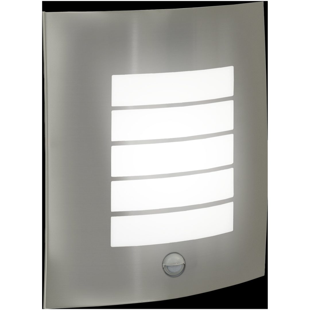 Utomhusvägglampor med Sensor 2 st Silver Rostfritt Stål IP44 vidaXL Medium – bild 11