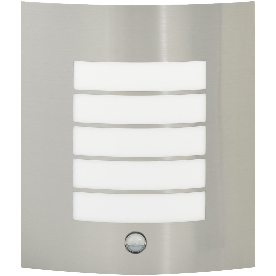 Utomhusvägglampor med Sensor 2 st Silver Rostfritt Stål IP44 vidaXL Medium – bild 4