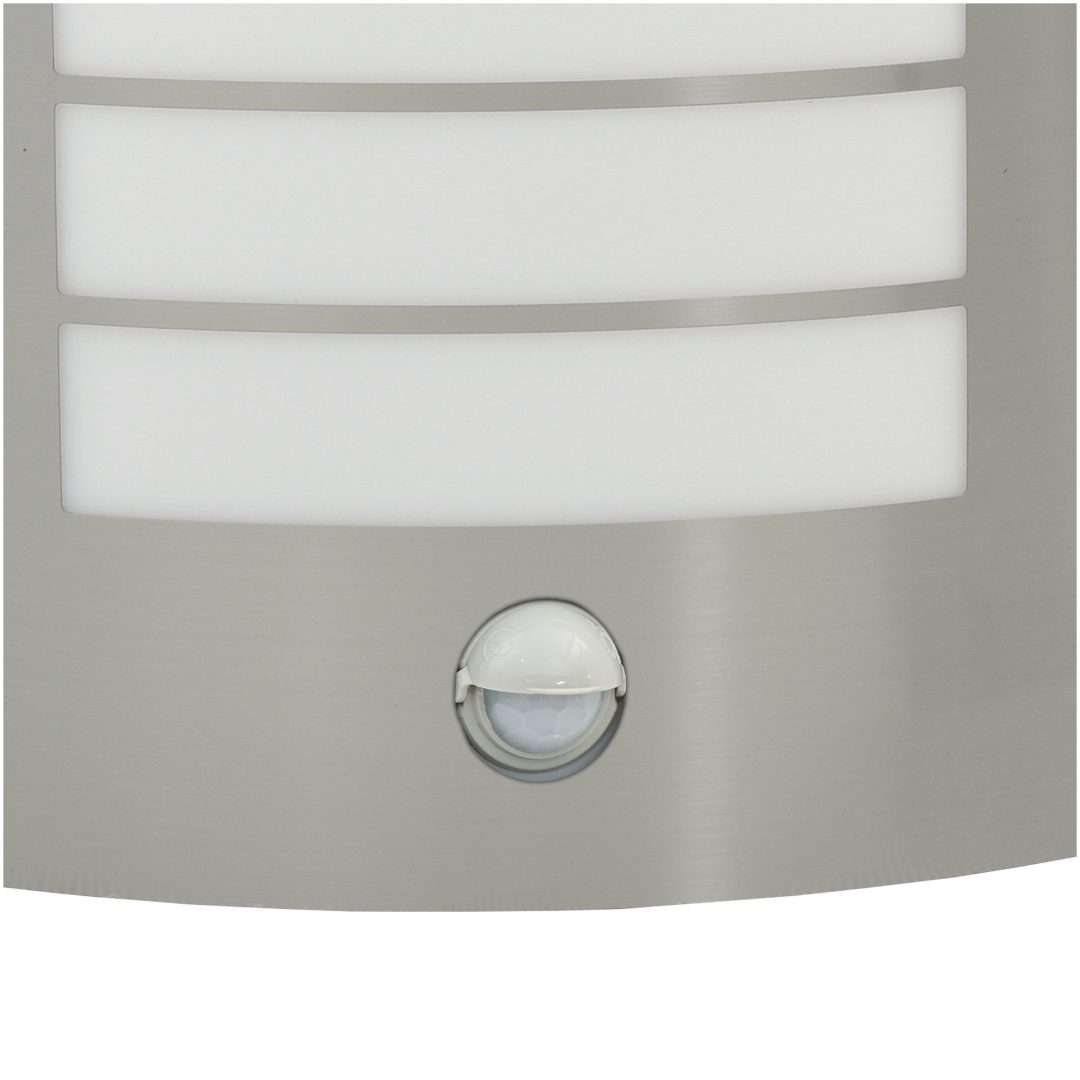 Utomhusvägglampor med Sensor 2 st Silver Rostfritt Stål IP44 vidaXL Medium – bild 9