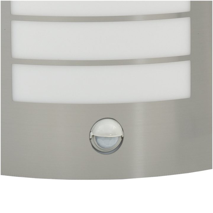Utomhusvägglampor med Sensor 2 st Silver Rostfritt Stål IP44 vidaXL Medium – bild 9