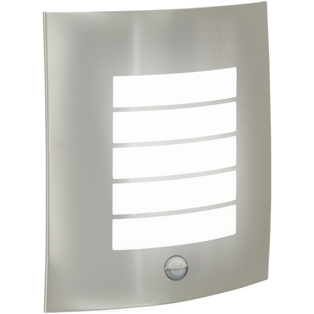 Utomhusvägglampor med Sensor 2 st Silver Rostfritt Stål IP44 vidaXL Medium – bild 10