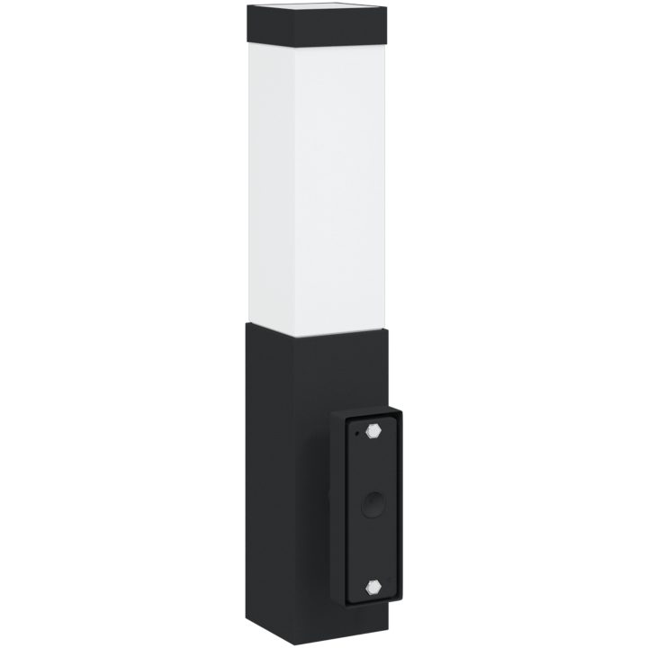 utomhusvägglampor med sensor 2 st Svart rostfritt stål IP44 vidaXL Medium – bild 6