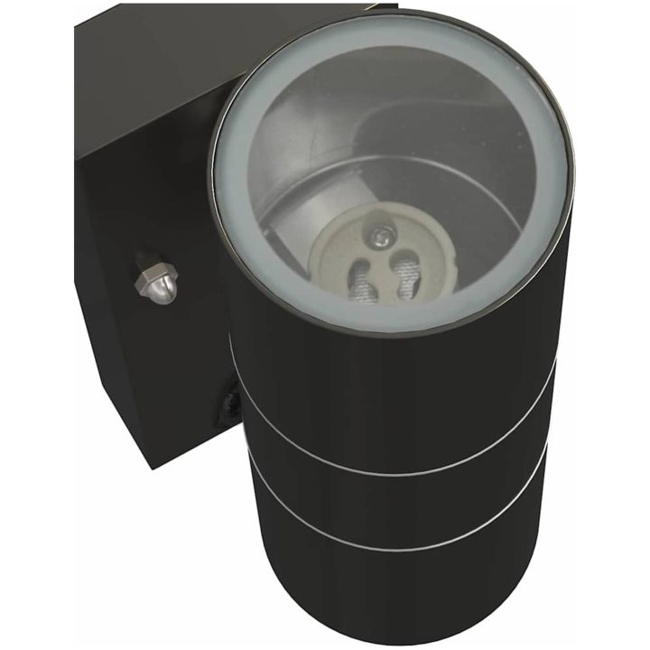 Utomhusvägglampor med sensor 2 st svarta i rostfritt stål IP44 vidaXL Standard – bild 8