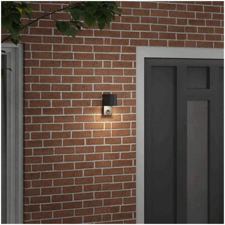 Utomhusvägglampor med sensor svart rostfritt stål IP44 vidaXL Medium – bild 3