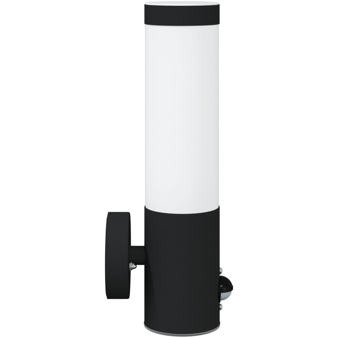 Utomhusväggljus med Sensor 2 st Svart Rostfritt Stål IP44 vidaXL Compact – bild 5