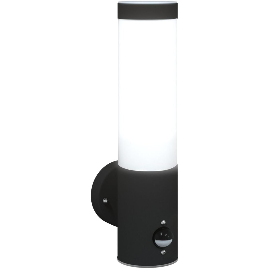 Utomhusväggljus med Sensor 2 st Svart Rostfritt Stål IP44 vidaXL Compact – bild 10