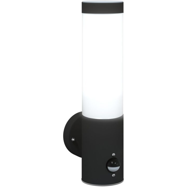 Utomhusväggljus med Sensor 2 st Svart Rostfritt Stål IP44 vidaXL Compact – bild 10