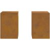Utomhusväxthållare Pelare 2 st Väderbeständigt Stål vidaXL 24 x 24 x 35 cm – miniatyr 2