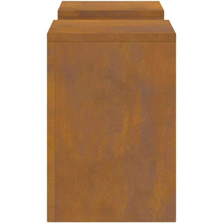 Utomhusväxthållare Pelare 2 st Väderbeständigt Stål vidaXL 24 x 24 x 35 cm – bild 5