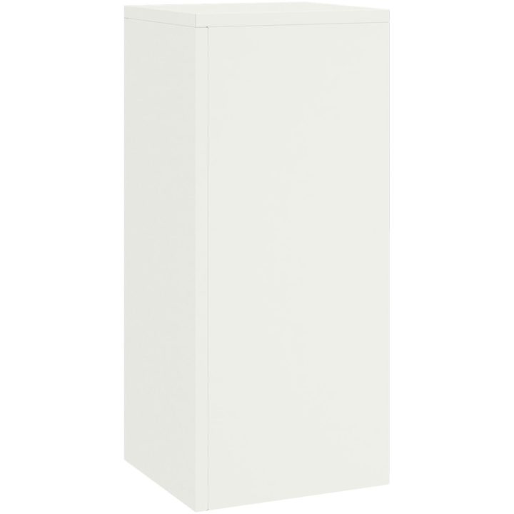 Utomhusväxtställningar Pelare 2 st Vit Stål vidaXL 24 x 24 x 55 cm – bild 5