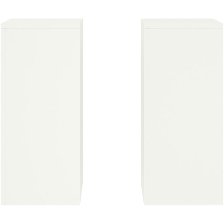 Utomhusväxtställningar Pelare 2 st Vit Stål vidaXL 24 x 24 x 55 cm – bild 6