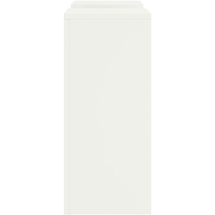 Utomhusväxtställningar Pelare 2 st Vit Stål vidaXL 24 x 24 x 55 cm – bild 7