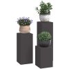 Utomhusväxtstöd Pelare 3 st Svart Stål vidaXL 24 x 24 x 35 cm, 24 x 24 x 55 cm, 24 x 24 x 75 cm – miniatyr 3