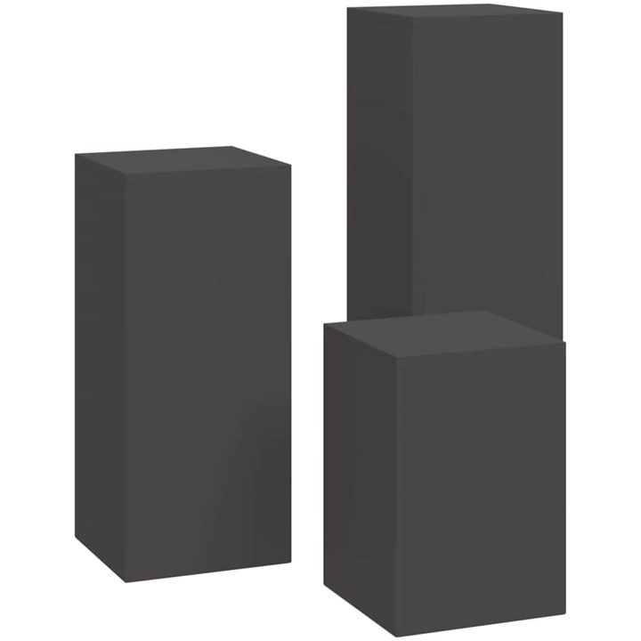 Utomhusväxtstöd Pelare 3 st Svart Stål vidaXL 24 x 24 x 35 cm, 24 x 24 x 55 cm, 24 x 24 x 75 cm – bild 7
