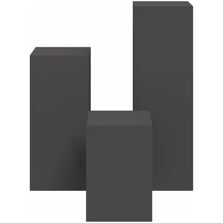 Utomhusväxtstöd Pelare 3 st Svart Stål vidaXL 24 x 24 x 35 cm, 24 x 24 x 55 cm, 24 x 24 x 75 cm – bild 8