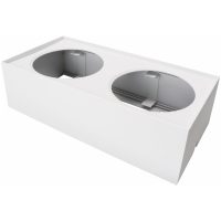Utp. box för MD-360, 2-fack, vit MALMBERGS
