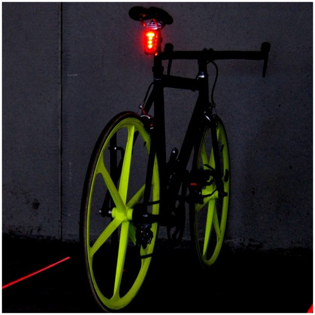 Bike Led Bakljus + Filindikator Laser V Bike