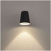VÄGGARM LED GU10 IP54 ANTVÄGGARMATUR CONE GU10 ANTRACIT
