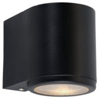 VÄGGARM MANDAL NED LED SVART