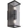 Väggarmatur Bore II, Max 2x15W (A60), Mörkgrå, IP54 MALMBERGS – miniatyr 1