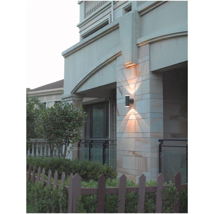 Väggarmatur Eklof LED, Mörkgrå, 2x8W, IP54 MALMBERGS – bild 2