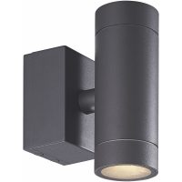 Väggarmatur Eklof V, LED, Mörkgrå, IP54 MALMBERGS