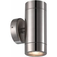 Väggarmatur Hjuvik II, 2xGU10, IP54, stål 304 MALMBERGS