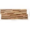 Väggbeklädnad 3D 10 st 1,08 m² massiv teak vidaXL 54 x 20 x 2 cm – miniatyr 5