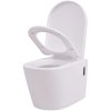 Vägghängd toalett med dold cistern keramik vit vidaXL 56 x 36 x 34 cm (b x d x h) – miniatyr 3