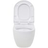 Vägghängd toalett med dold hög cistern keramik vidaXL – miniatyr 5