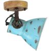 Vägglampa 25 W nött blå 11,5x11,5x25 cm E27 vidaXL – miniatyr 3