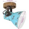 Vägglampa 25 W nött blå 11,5x11,5x25 cm E27 vidaXL – miniatyr 9