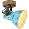 Vägglampa 25 W nött blå 11,5x11,5x25 cm E27 vidaXL – miniatyr 1