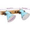 Vägglampa 25 W nött blå 45x25 cm E27 vidaXL – miniatyr 8