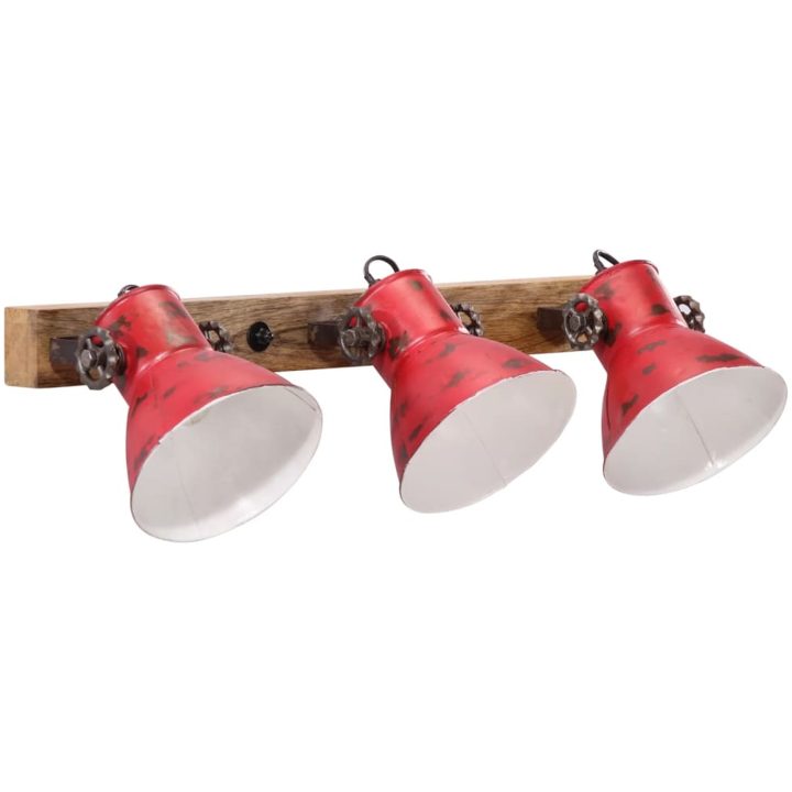Vägglampa 25 W nött röd 65x25 cm E27 vidaXL – bild 2