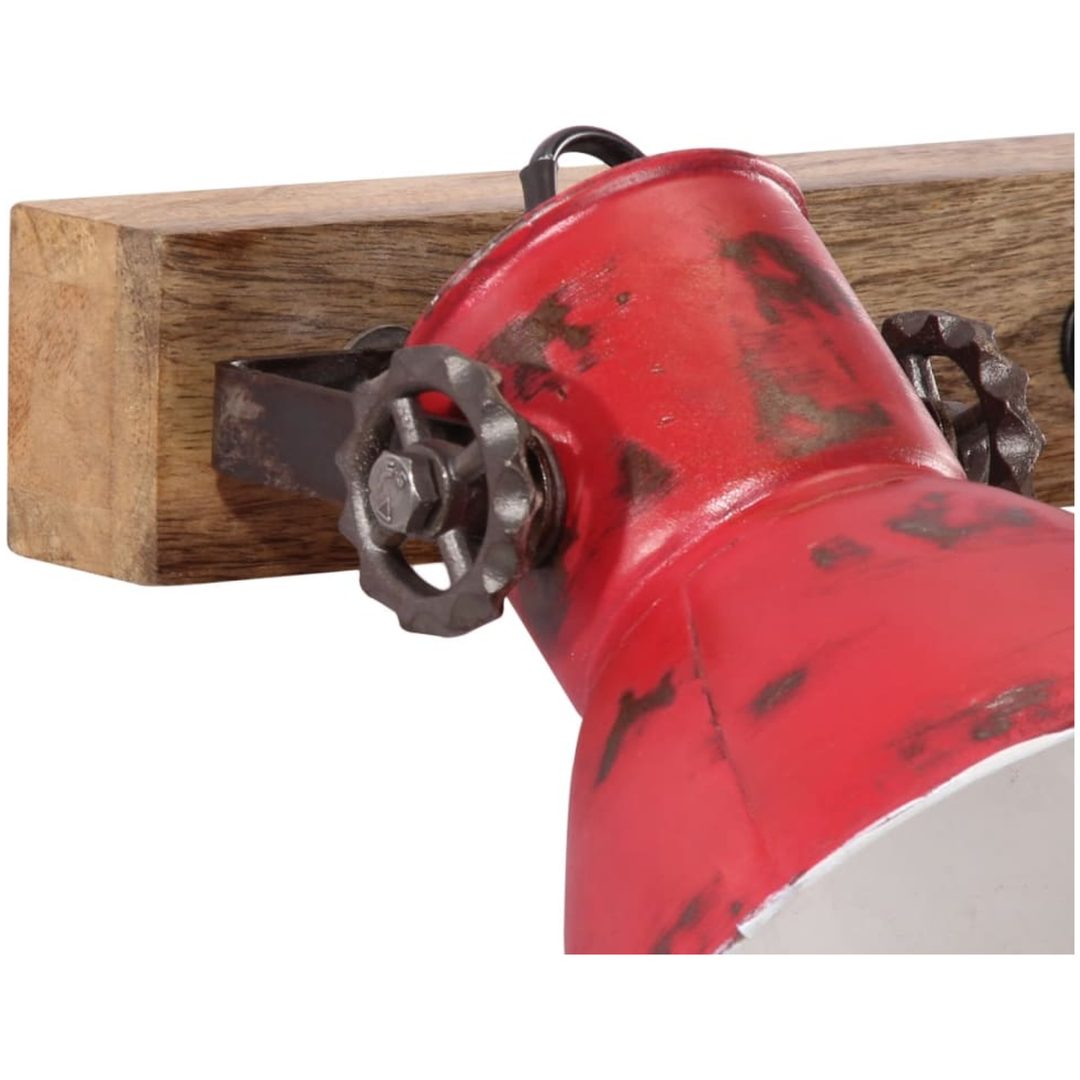 Vägglampa 25 W nött röd 65x25 cm E27 vidaXL – bild 5