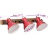Vägglampa 25 W nött röd 65x25 cm E27 vidaXL – miniatyr 8