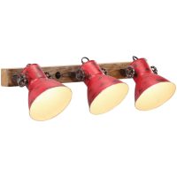 Vägglampa 25 W nött röd 65x25 cm E27 vidaXL