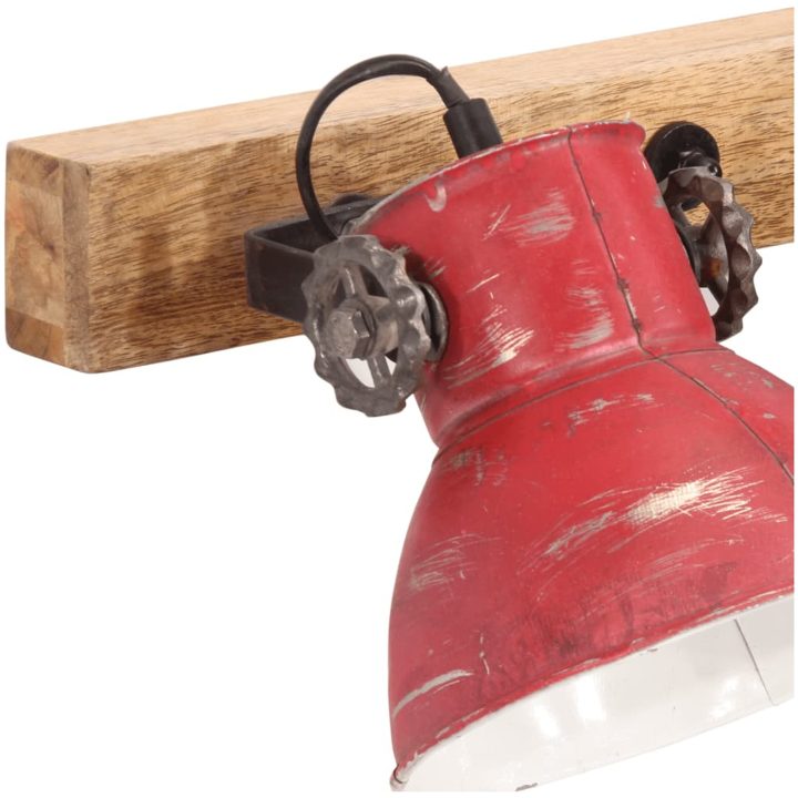 Vägglampa 25 W nött röd 90x25 cm E27 vidaXL – bild 5