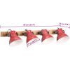 Vägglampa 25 W nött röd 90x25 cm E27 vidaXL – miniatyr 7
