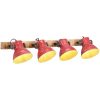 Vägglampa 25 W nött röd 90x25 cm E27 vidaXL – miniatyr 1